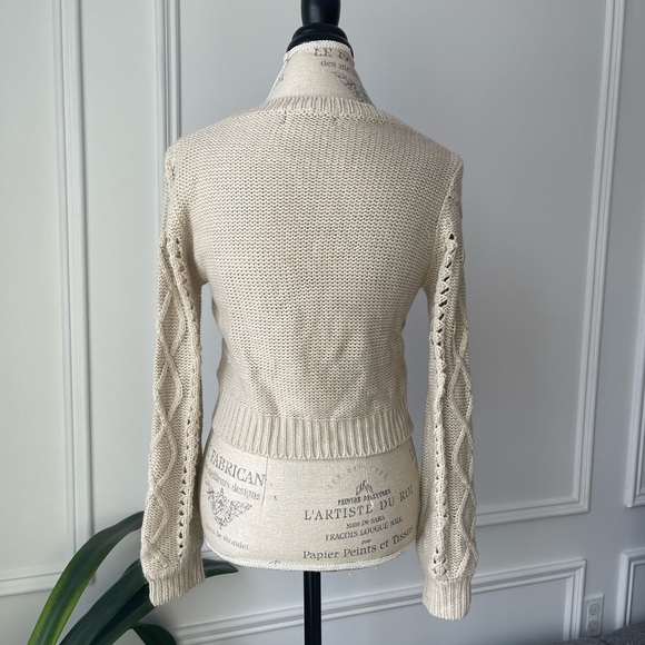 Brandy Melville Cream Cable Knit Sweater - Picture 3 of 6